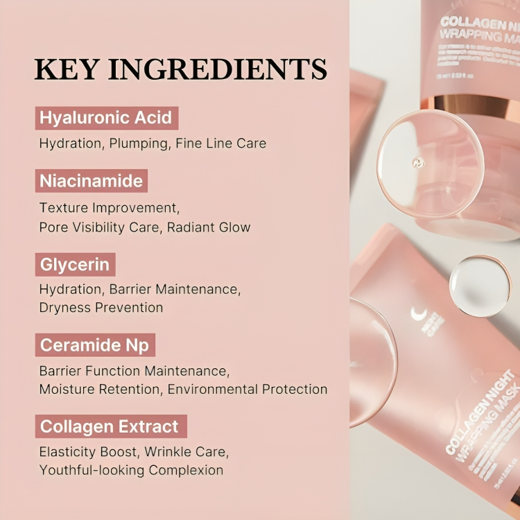 Feuchtigkeitsspendende Collagen Peel-Off-Maske